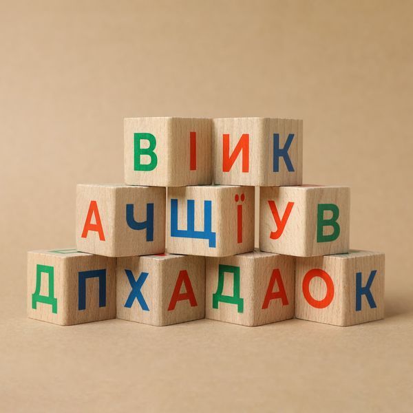 Дерев'яні кубики "Українська Абетка" 900699 фото